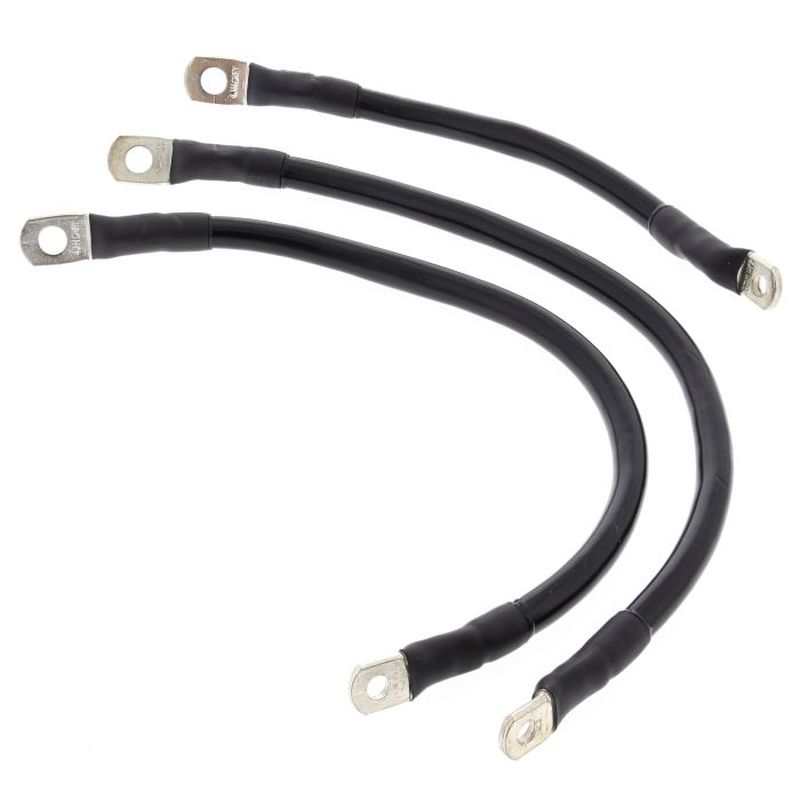Battery Cable Kit (Length 20CM, 2x33CM, Black) HARLEY FLTR ROAD GLIDE '98-'08, FLTRCI ROAD GLIDE CLASSIC (EFI) '99, FLTRI ROAD GLIDE (EFI) '99-'06, FLHPI ROAD KING POLICE '05-'06, FLHR ROAD KING '94-'08, All Balls