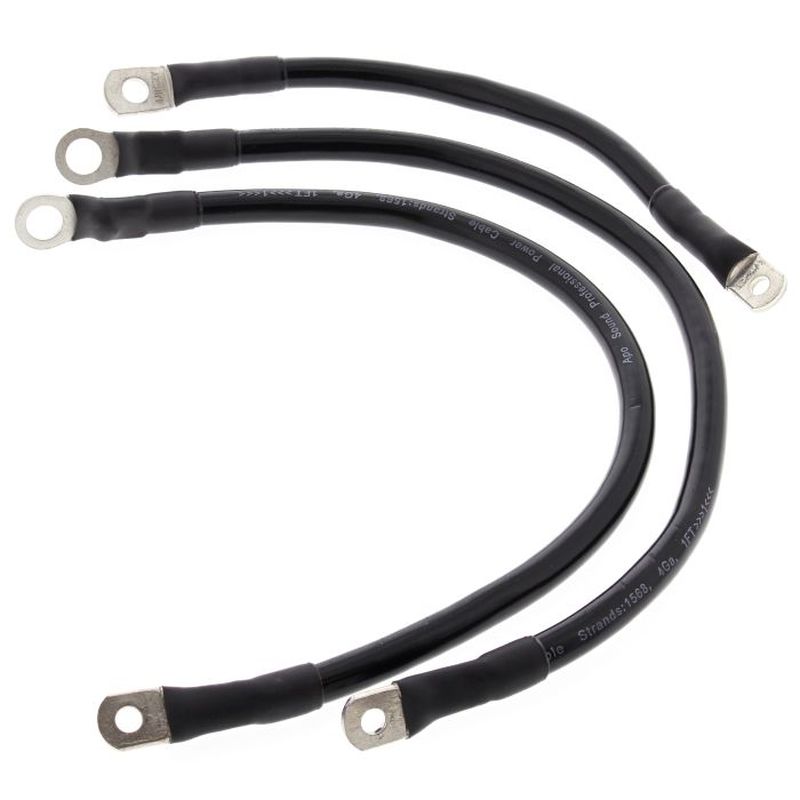 Battery Cable Kit (Length 23CM, 2x40,5CM, Transparent) HARLEY FLH ELECTRA GLIDE '66-'79, All Balls