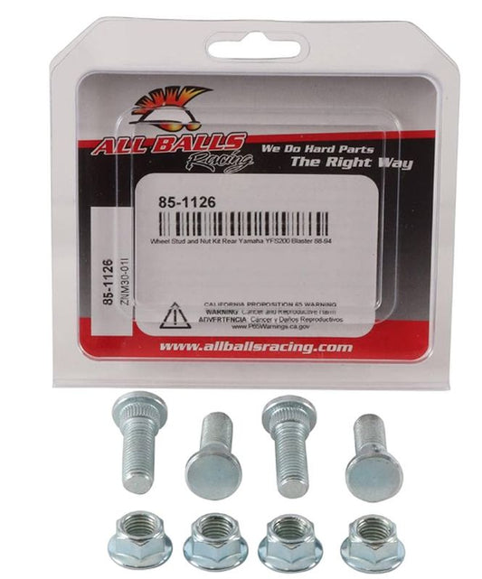 Wheel Stud and Nut Kit FRONT / REAR M10 X 1,25 YAMAHA YFS 200 BLASTER 95-06 - SEE ADDITIONAL DESCRIPTION, All Balls