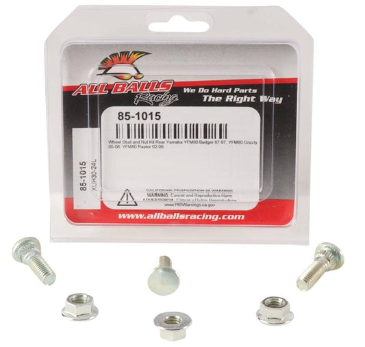 Wheel Stud and Nut Kit Rear M8 X 1,25 YAMAHA YFM80 BADGER 87-97, YFM80 GRIZZLY 05-08, YFM80 RAPTOR 02-08, All Balls