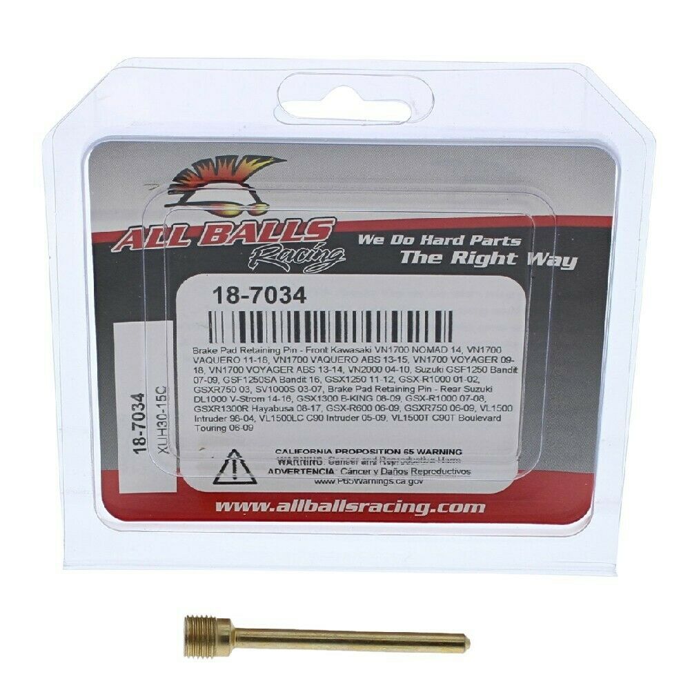 Brake Pad Retaining Pin Front KAWASAKI VN1700/2000, SUZUKI GSF1250, GSX 1250, GSXR1000/750, Rear SUZUKI DL1000, GSXR1000/130, All Balls