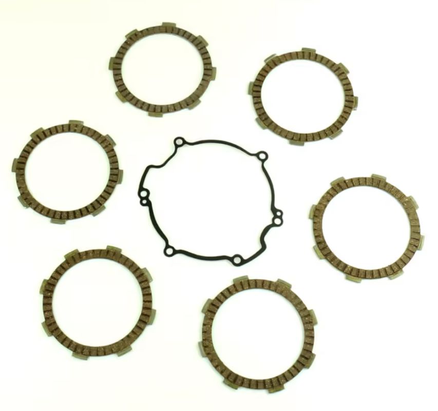 Clutch Plates With Clutch Cover Gasket KAWASAKI KX 100 '98-'14, KX 80 '98-'00, KX 85 '01-'02, SUZUKI RM 100 '03,, Athena