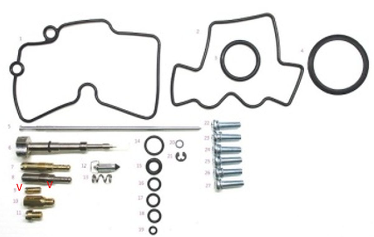 CARBURETOR REPAIR KIT HONDA CRF 150R/RX '08-'09 (26-1001), Bearing WorX