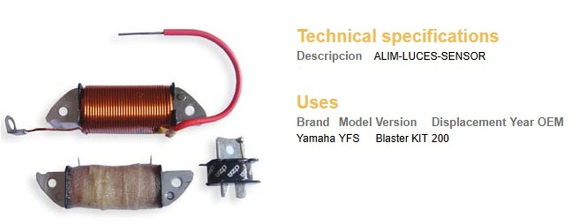 EXCITATION COIL + PULSER YAMAHA YFS 200 BLASTER, DZE