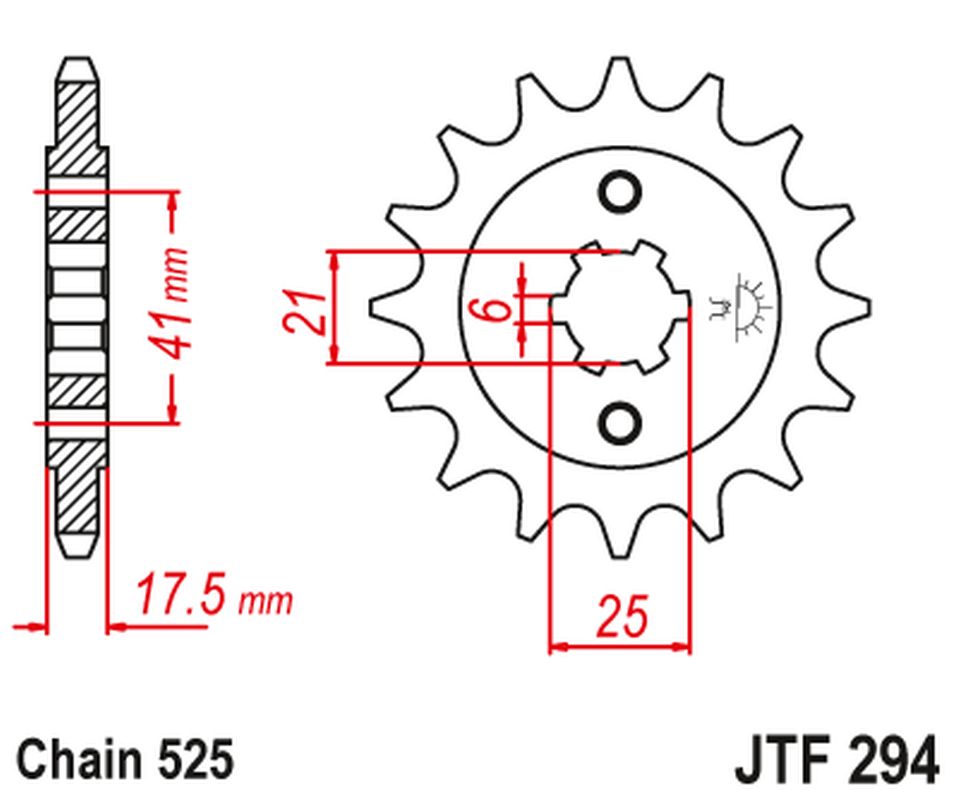 Front Sprocket 284 14 HONDA XBR 500 '87-'91 (28414JT) (Chain. 525) (-1), JT Sprockets