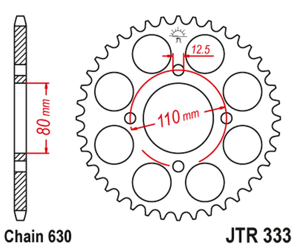 Rear Sprocket 333 41 HONDA CB 750 F '77-80' (33341JT) (Chain.630), JT Sprockets