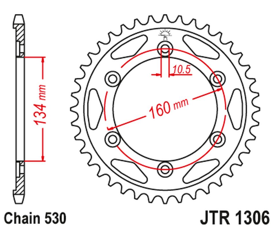 Rear Sprocket 4399 43 HONDA CBR 900RR '00-'03 (CBR929,954) (439943JT) (Chain. 530), JT Sprockets
