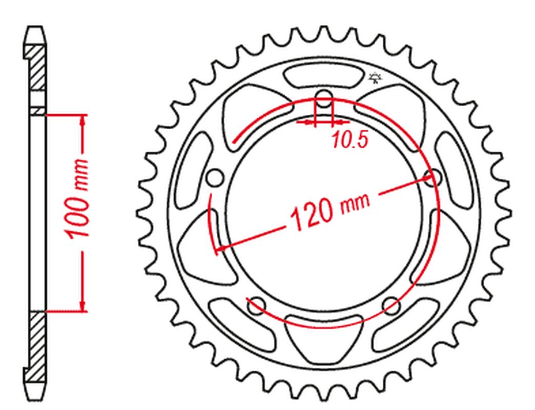 Rear Sprocket 4447 41 APRILIA RSV 4RF 15-17, RSV4 RR 16-17, TUONO 1000/1100 (-1) (444741JT) (Chain.525), JT Sprockets