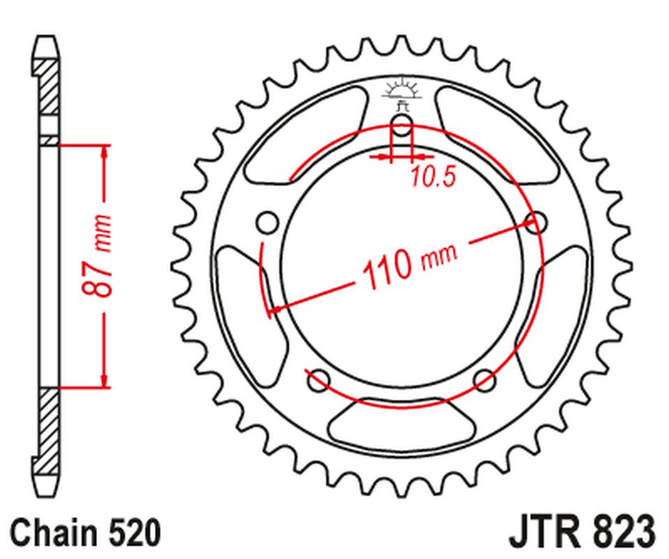 Rear Sprocket 795 41 SUZUKI GS 400E, (STD.-1) SV 400 (STD. -4) (79541JT) (Chain. 520) , JT Sprockets