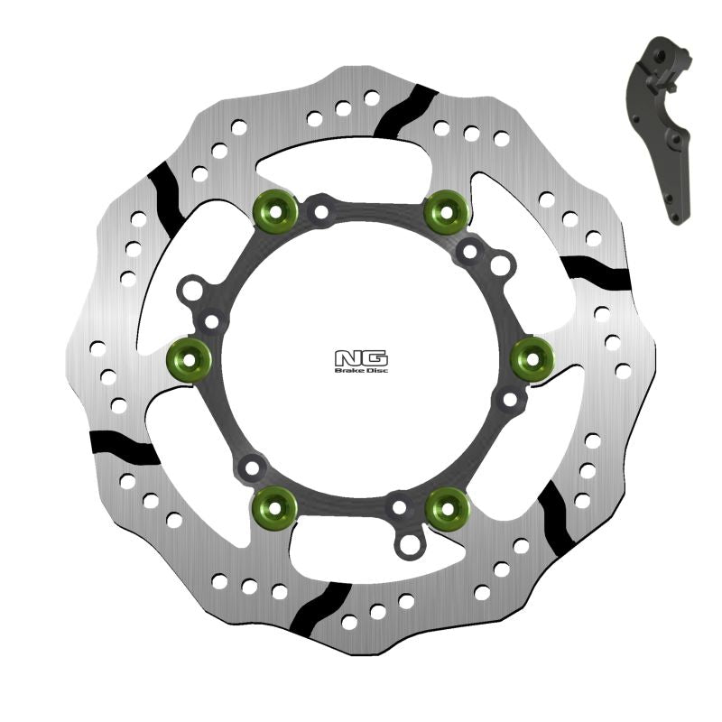 Brake disc (rotor) front GAS GAS EC/EX/MC 125/250/300/350/450 '21-'23, KTM SX-F 250/450 '09-'22, SX 125/200/144/250 '09-'22, EXC-F 250/350/530 '10-'23 (270X127X3MM) (6X6,25MM) WAVE Floating (with adapter), NG Brakes