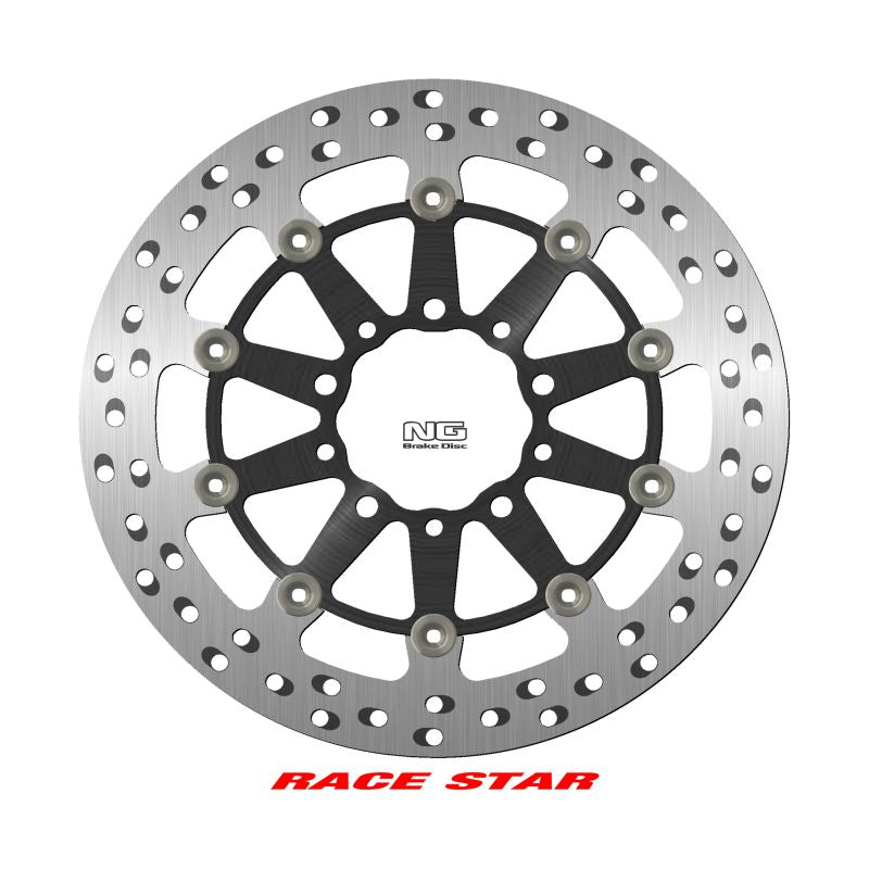 Brake disc (rotor) front RACE STAR PREMIUM KAWASAKI GTR 1400 '07-'18, ZX-10R NINJA '11-'15, ZX-6/ZX-6R NINJA '13-'17, Z 1000 '14-'20, Z 800 '13-'17, ZX-14 '07-'16, ZZR 1400 '06-'17 (310X80X5MM) (5X8,45/10,25MM) Floating (Aluminium center, POLEP, NG Brakes