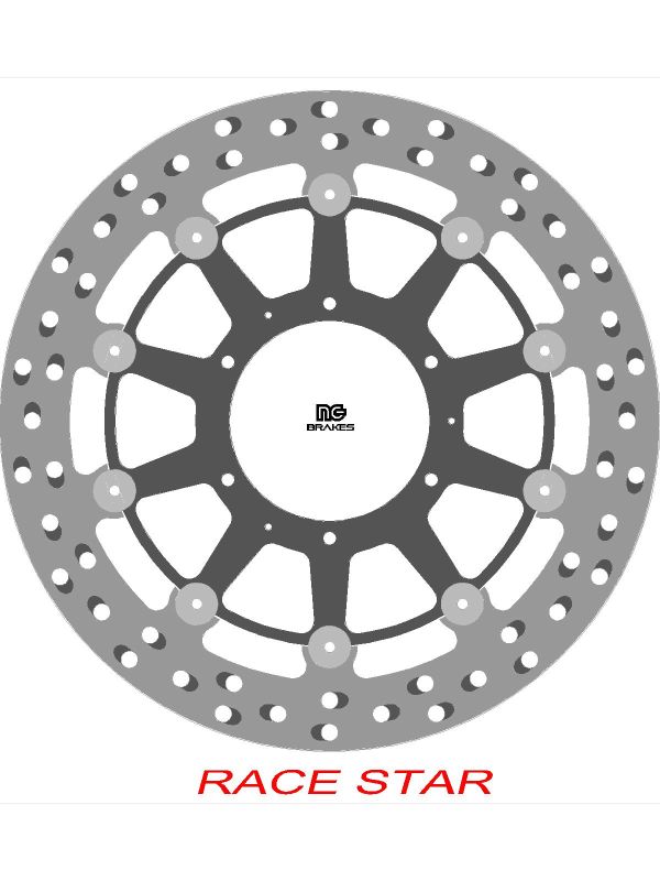 Brake disc (rotor) front RACE STAR PREMIUM HONDA CB 1300 '03-'12, CB 1000R '08-, CBR 600RR '09-'18, CBR 600/1000RR '04-'05, CTX 1300 '14-, FORZA 750 '21, (310X94X5MM) (6X6,25MM) Floating (Aluminium center, improved cooling), NG Brakes