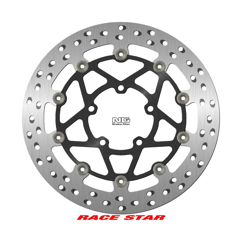Brake disc (rotor) front RACE STAR PREMIUM TRIUMPH SPEED TRIPLE 1200 '18-'23 (320X82,5X4,5MM) (5X10,25MM) WAVE Floating (Aluminium center, improved cooling), NG Brakes
