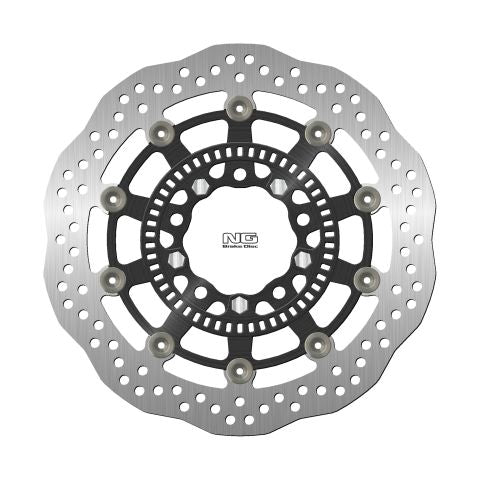 Brake disc (rotor) front KAWASAKI ER6N '05-'17, KLE 650 VERSYS '07-'21, ZX6R '13-'18 ,VULCAN 650 '15-'21 (300X80X5MM) (5X10,5MM) WAVE Floating (Aluminium center), NG Brakes