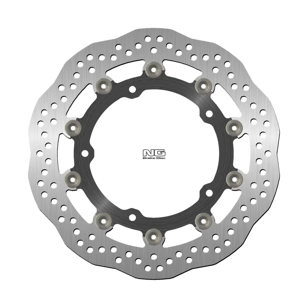Brake disc (rotor) front KAWASAKI Z 650 '17-'25, Z 900 '16-'20 (300X142,2X5,0MM) (5X10,5MM) Floating WAVE (Aluminium center) - Replaces NG1623X, NG Brakes