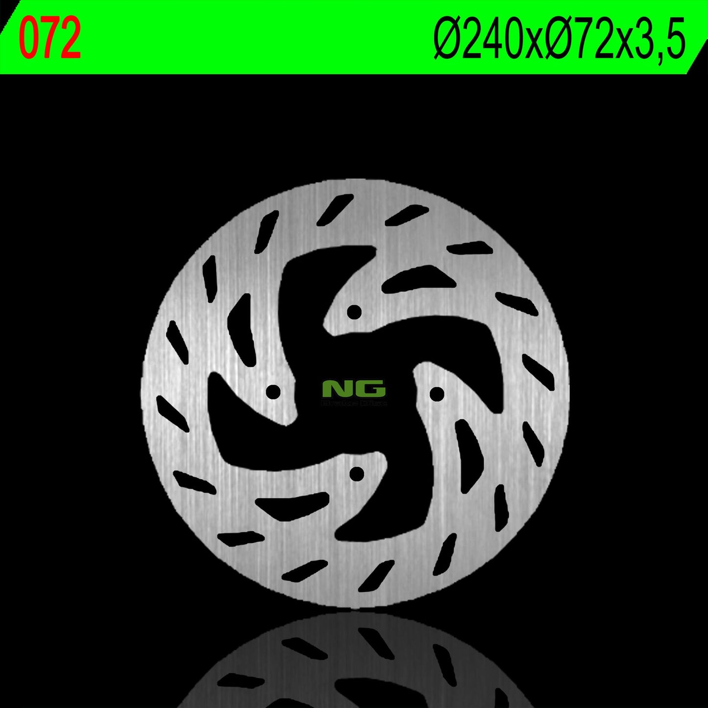 Brake disc (rotor) front KTM EXC 50 '97, BETA 50 RK 6 97 (240X72X3,5MM) (4X6,5MM), NG Brakes