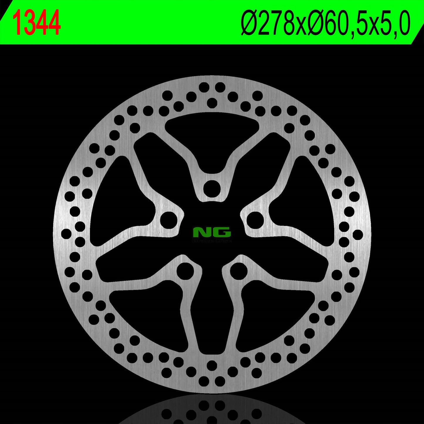 Brake disc (rotor) front PIAGGIO X10 125/350/500 12-17 (278X60,5X5,0MM) (5X14,1MM), NG Brakes