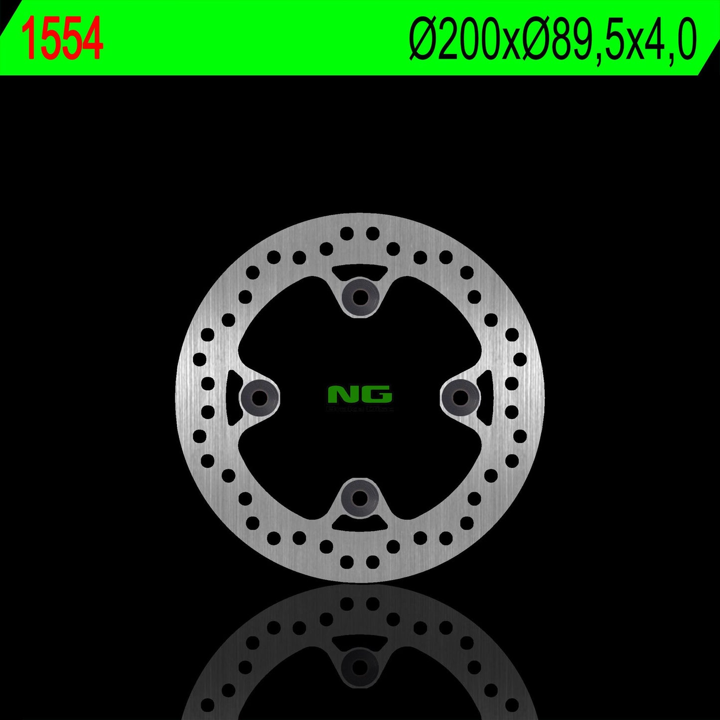 Brake disc (rotor) front SUZUKI LT-A 700/750 KING QUAD 05-08 (200X89,5X4,0MM) (4X10,5MM), NG Brakes