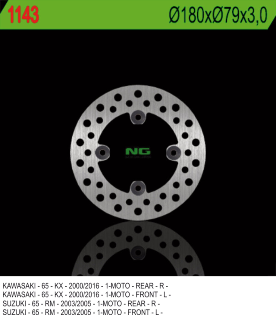 Brake disc (rotor) front/rear KAWASAKI KX 65 '00-'20, SUZUKI RM 65 '03-'05, NG Brakes