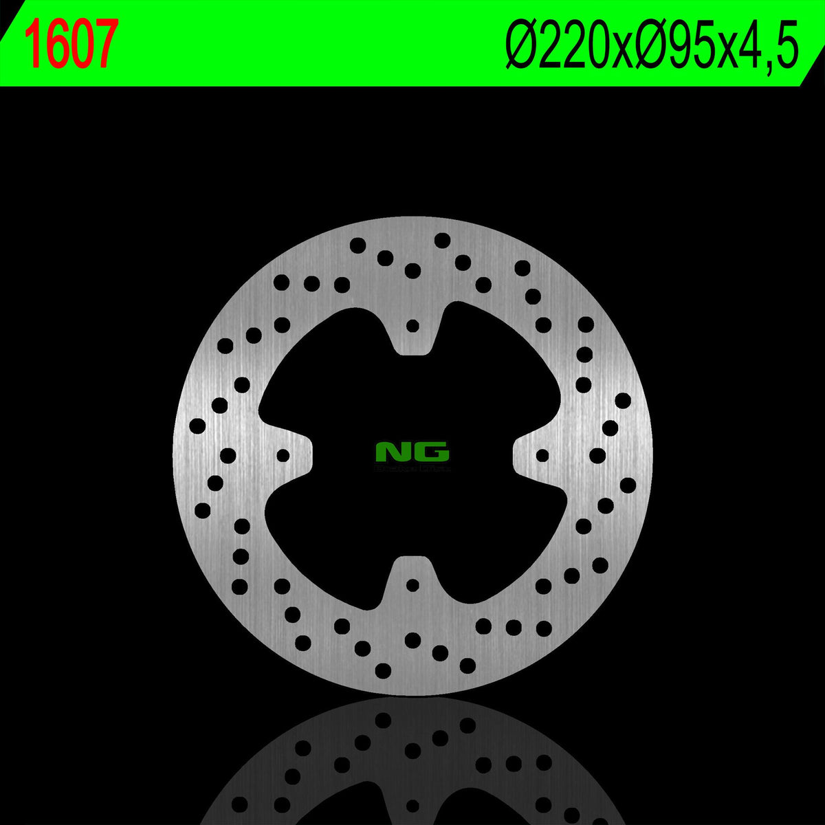 Brake disc (rotor) rear APRILIA RS 125 15-18 TUONO 4T 125 15-18 (220X95X4,5MM) (4X6,5MM), NG Brakes