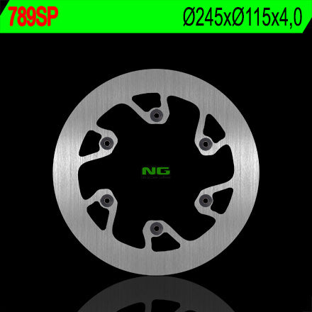 Brake disc (rotor) rear YAMAHA YZ 125/250 (02-18), YZF/WRF (02-18) (Full) (245X115X4)(6X6,5MM), NG Brakes