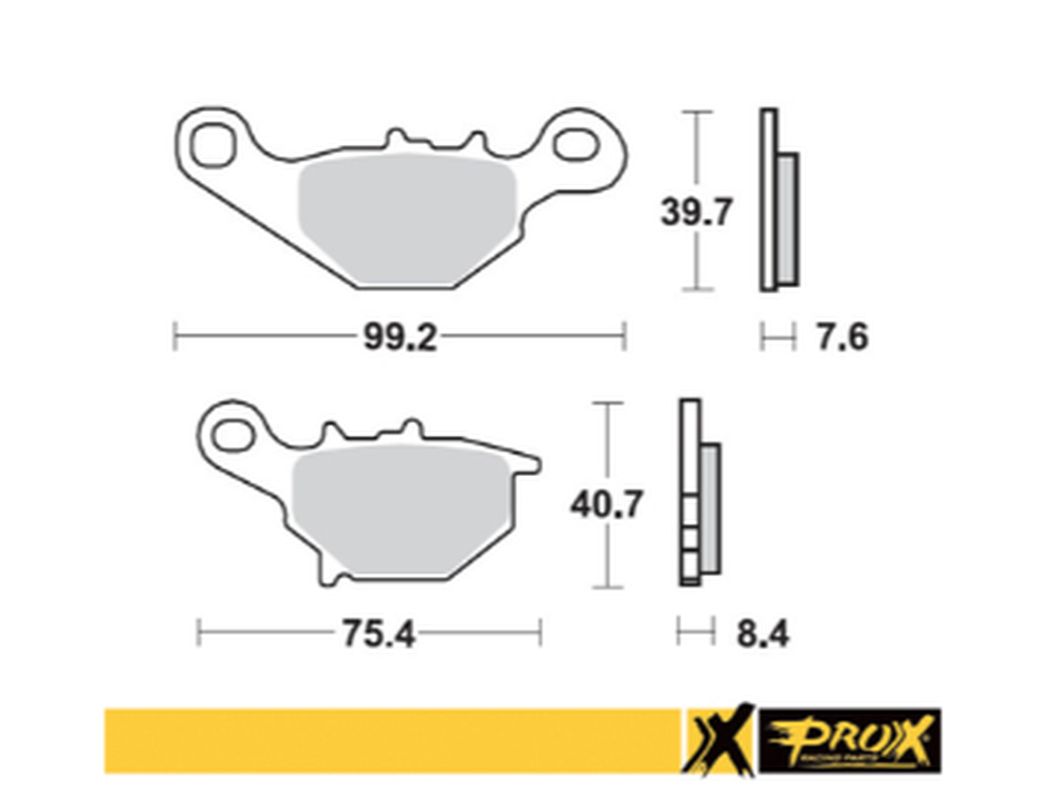 BRAKE PADS KH230 SINTER KAWASAKI KMX 125 '99-'03, SUZUKI RM 80/85 '96-'04 FRONT, ProX