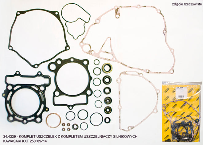 GASKET SET WITH ENGINE SEAL KIT KAWASAKI KXF 250 '09-'16, ProX