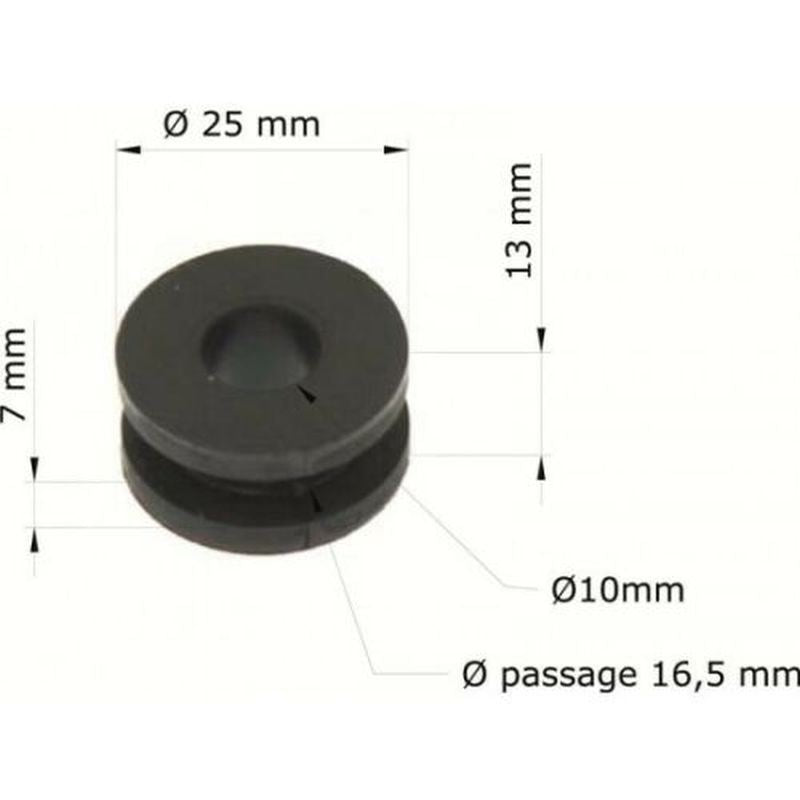 MOUNTING RUBBERS (SILENT BLOCK) FOR PUMP, FUEL TANK, FENDER, SEAT, WINDSHIELD ETC. (10 PC.) HONDA CR 80/125/250/500, TRX 90/250/350/400/420/450/500/680/700 (OEM:18334-KA3-830; 18334-KSK-680) (MADE IN JAPAN)