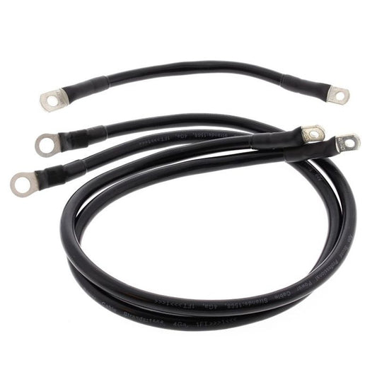 Battery Cable Kit HARLEY FLTC LIBERTY '86-88, FLTC TOUR GLIDE CLASSIC '80-88, FLH ELECTRA GLIDE '80-81, FLHT ELECTRA GLIDE '82-88, FLHTC CHROME '85, FLHTC ELECTRA GLIDE CLASSIC '82-88 (Length 23CM, 2x76CM, Transparent), All Balls