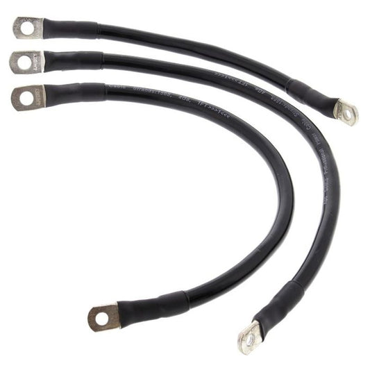 Battery Cable Kit (Length 23CM, 35,5CM, 38CM Black) HARLEY FXDB DYNA STREET BOB '07-'09, FXDCI SUPER GLIDE CUSTOM (EFI) '05-'06, FXDF DYNA FAT BOB '08-'09, FXDL DYNA LOW RIDER '04-'09, FXDLI DYNA LOW RIDER (EFI) '04-'06, All Balls