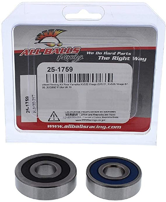 Wheel Bearing Kit Rear YAMAHA XV535 VIRAGO (SA) 01, XV535 VIRAGO 87-99, XVS650 V-STAR 98-16, All Balls