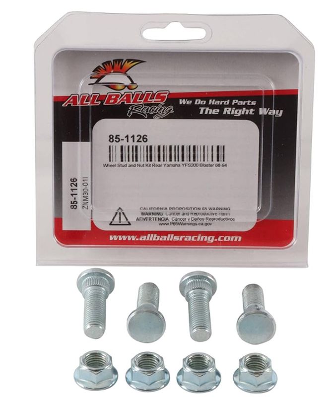 Wheel Stud and Nut Kit FRONT / REAR M10 X 1,25 YAMAHA YFS 200 BLASTER 95-06 - SEE ADDITIONAL DESCRIPTION, All Balls