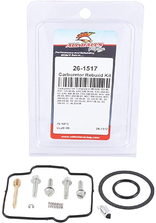 Carburetor Rebuild Kit KTM EXC 125/200 98-05, EXC 250/300 00-03, EXC380 00-02, All Balls