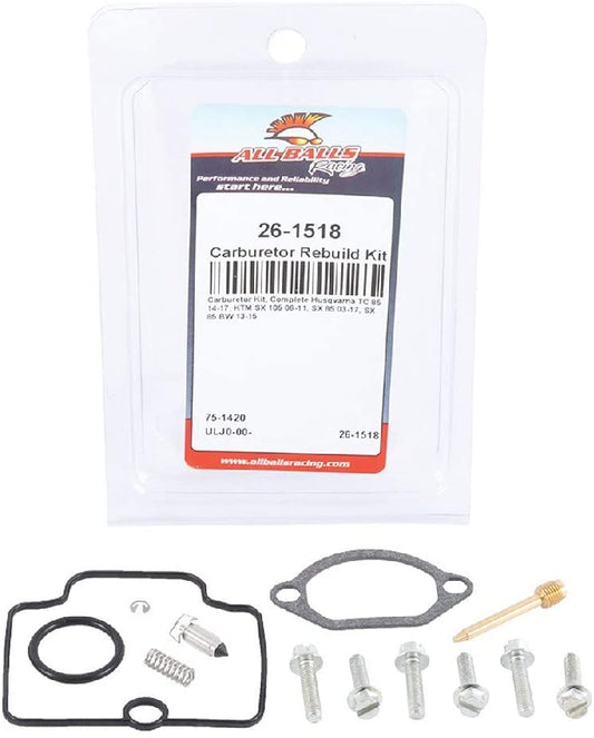 Carburetor Rebuild Kit KTM SX 85 '03-'18, SX 105 '06-'11, HUSQVARNA TC 85 '14-'17, All Balls