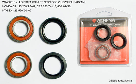 Front wheel bearings With seals HONDA CR 125/250 '95-'07, CRF 250 '04-'16, 450 '02-'16, KTM SX 125-520 '00-'02, Athena