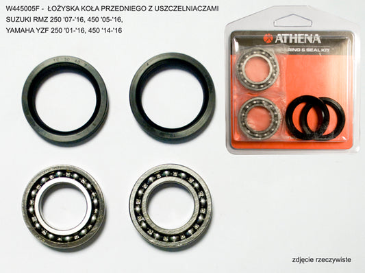 Front wheel bearings With seals SUZUKI RMZ 250 '07-'16, 450 '05-'16, YAMAHA YZF 250 '14-'19, 450 '14-'19, Athena