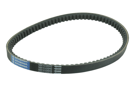 Drive Belt (18x10,6x843) PEUGEOT ELYSEO 125 '99-'01, ELYSTAR 125 / 150 '02-'03, JET FORCE COMPRESSOR 125 '03-'04, Athena