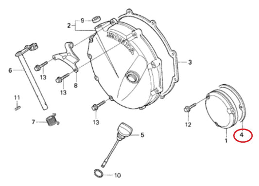 Gasket, RIGHT ENGINE HOUSING (CRANKSHAFT COVER) HONDA CB 750 SEVEN FIFTY '92-'03, CBX 750 '84-'95, CBR 1000F '87-'93, Athena