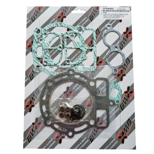 TOP-END GASKETS KTM EXC 450 '03-'07, EXC-G 400/450 RACING '04-'06, EXC 400 '00-'02, MXC 400 RACING '01-'02, SX 400 '98-'02, SMS/MXC-G 450 '04-'05, XC-W 400/450 '07 (810317), Bearing WorX