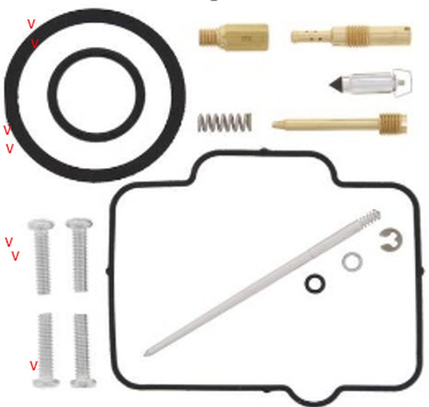 CARBURETOR REPAIR KIT HONDA CR 125R '99, (26-1186), Bearing WorX