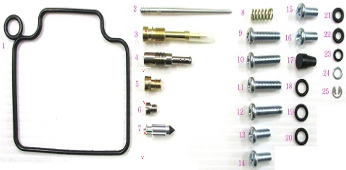 CARBURETOR REPAIR KIT HONDA TRX 350 '00-'03 (26-1210), Bearing WorX