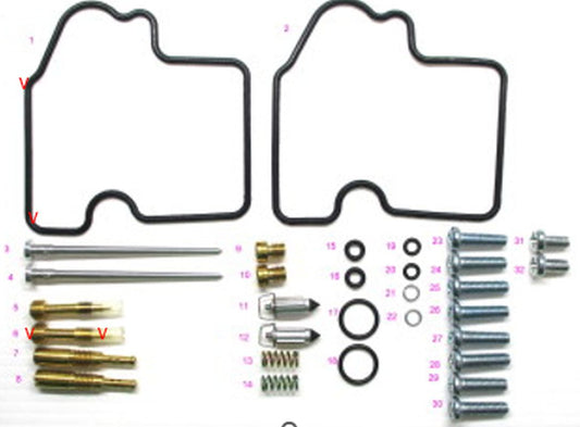 CARBURETOR REPAIR KIT KAWASAKI KVF 700 PRAIRIE '04-'06 (26-1385), Bearing WorX