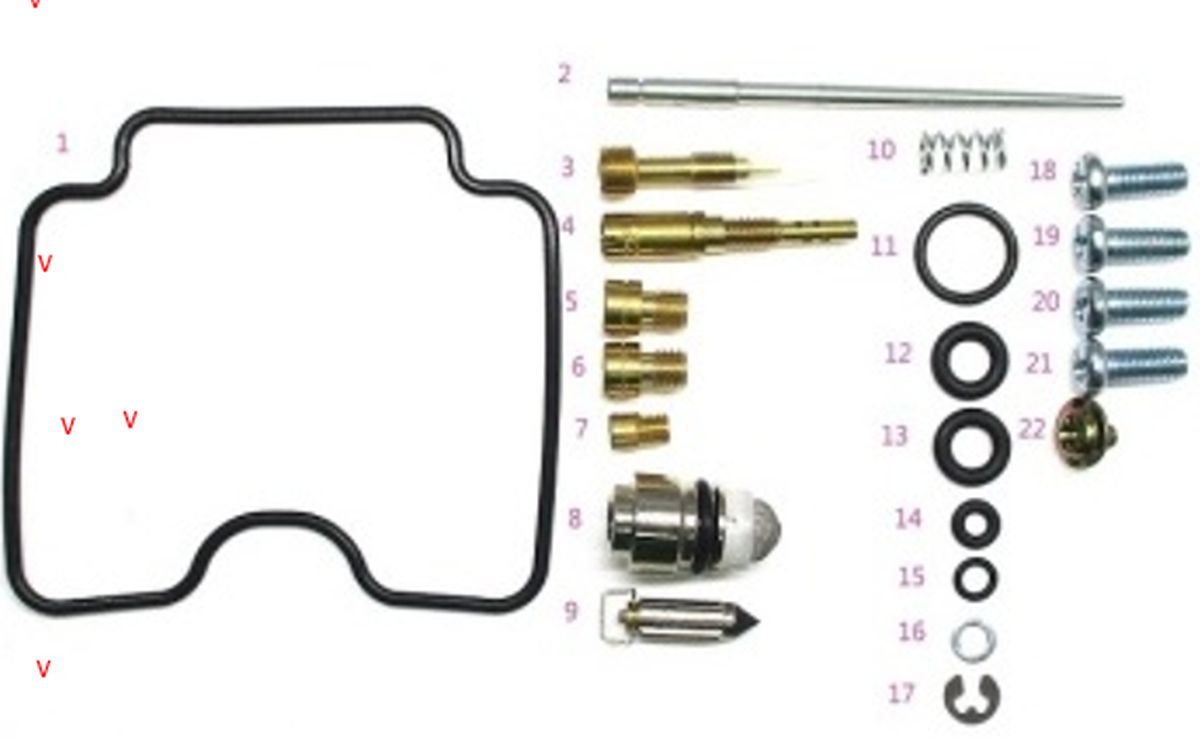 CARBURETOR REPAIR KIT SUZUKI DRZ 400S/SM '00-'17 (26-1107), Bearing WorX