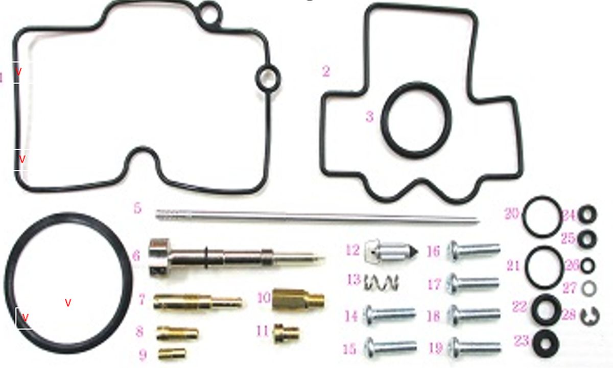 CARBURETOR REPAIR KIT YAMAHA YFZ 450 '04-'05 (26-1453), Bearing WorX