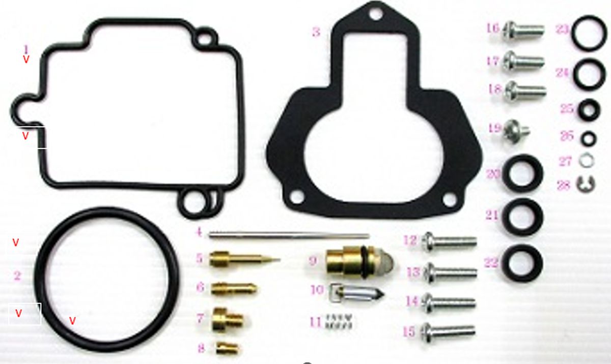 CARBURETOR REPAIR KIT YAMAHA YFM 400 KODIAK '96-'98 (26-1370), Bearing WorX