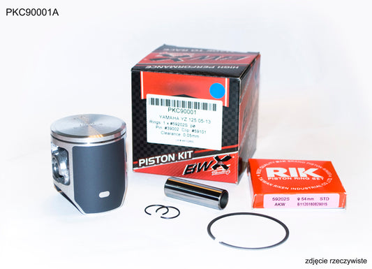 PISTON YAMAHA YZ 125 (YZ125) '05-'21 (53.95MM) RIK RINGS (1PC.), Bearing WorX