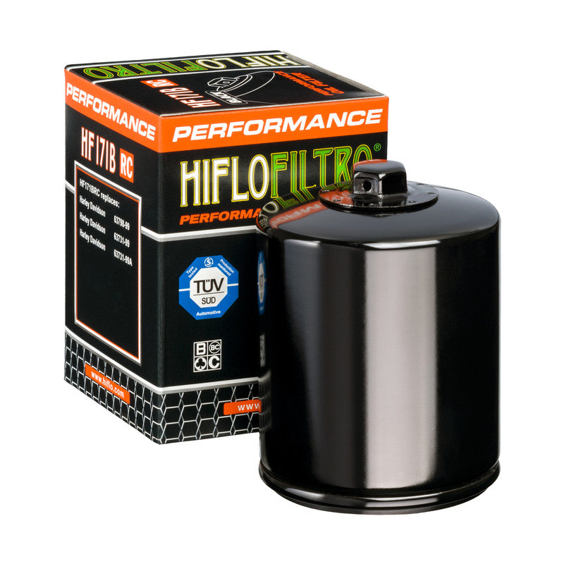 Oil filter HF 171 HARLEY-DAVIDSON / BUELL Nut 17MM (RACING CZARNY) (50), Hiflo