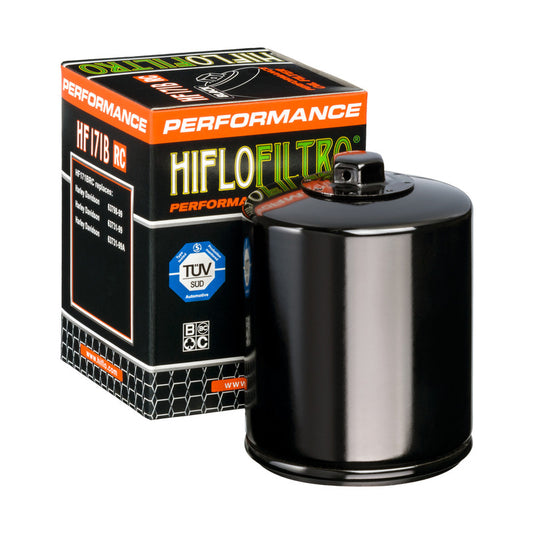 Oil filter HF 171 HARLEY-DAVIDSON / BUELL Nut 17MM (RACING CZARNY) (50), Hiflo