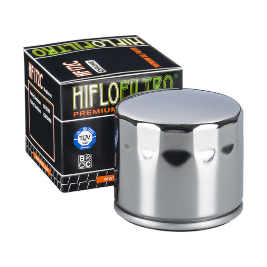 Oil filter HF 172 HARLEY-DAVIDSON (Chrome plated) (50), Hiflo