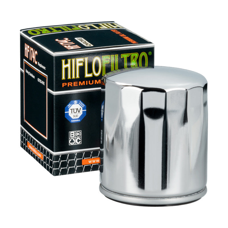 Oil filter HF 174C HARLEY-DAVIDSON V-ROD (Chrome plated) (50), Hiflo